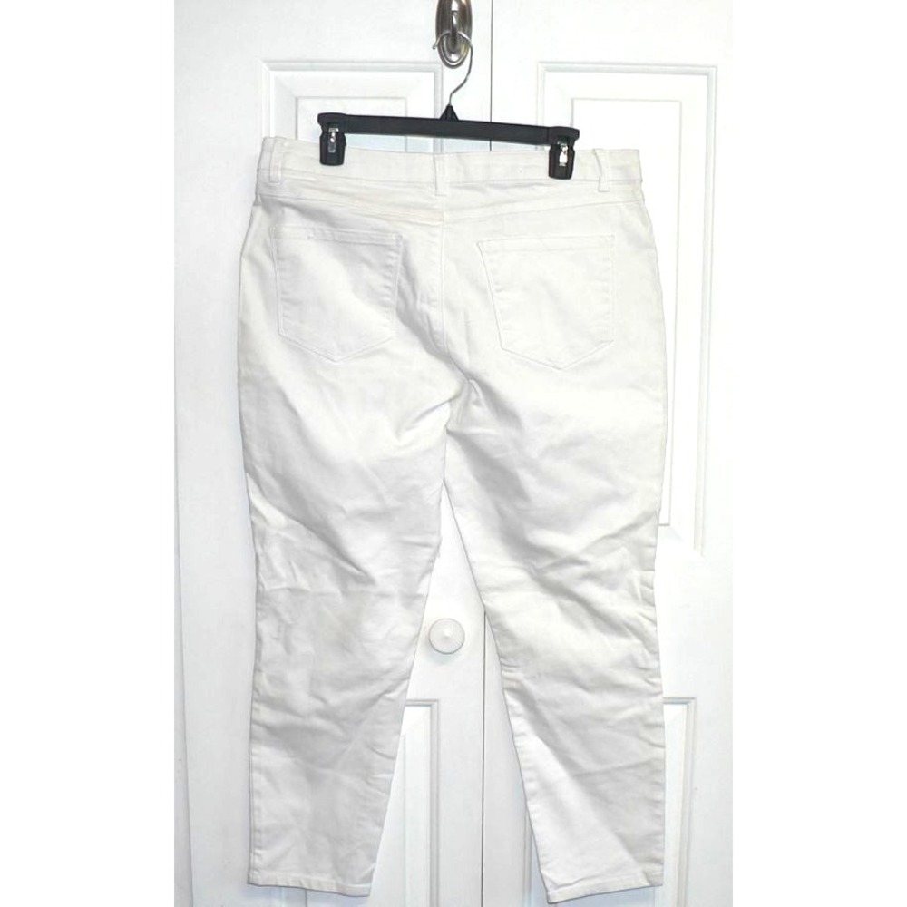 D.Jeans Women's High-Rise Waist 5-Pocket Crop Ankle Skinny Jeans White Size 16 - Picture 5 of 7